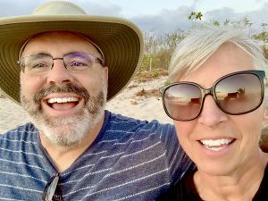 tim and wendy at playa guiones, Nosara Costa Rica