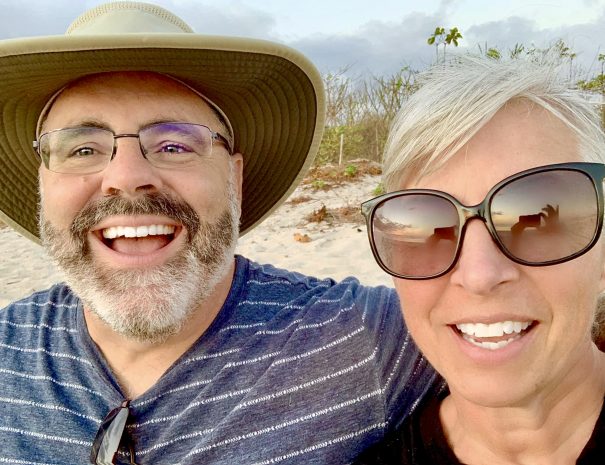 tim and wendy at playa guiones, Nosara Costa Rica