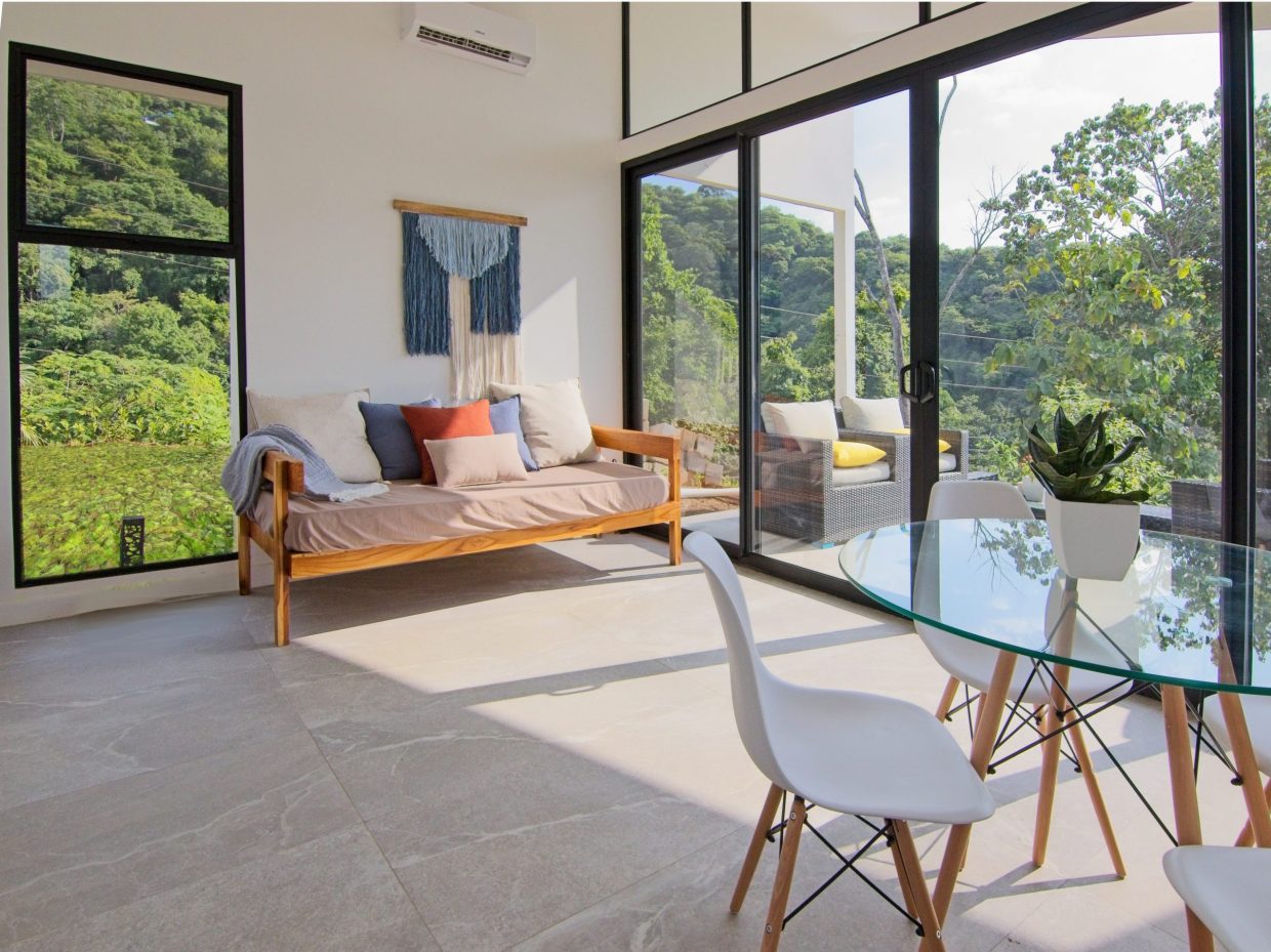 living area in Villa 1, overlooking Nosara valley, nosara, costa rica