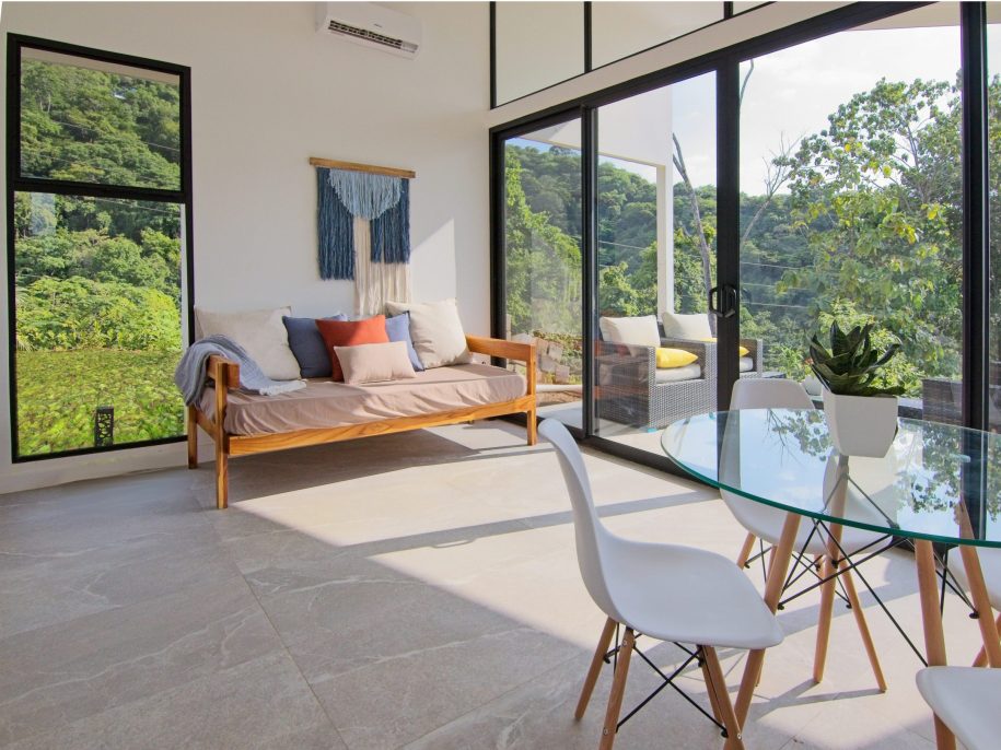 living area in Villa 1, overlooking Nosara valley, nosara, costa rica