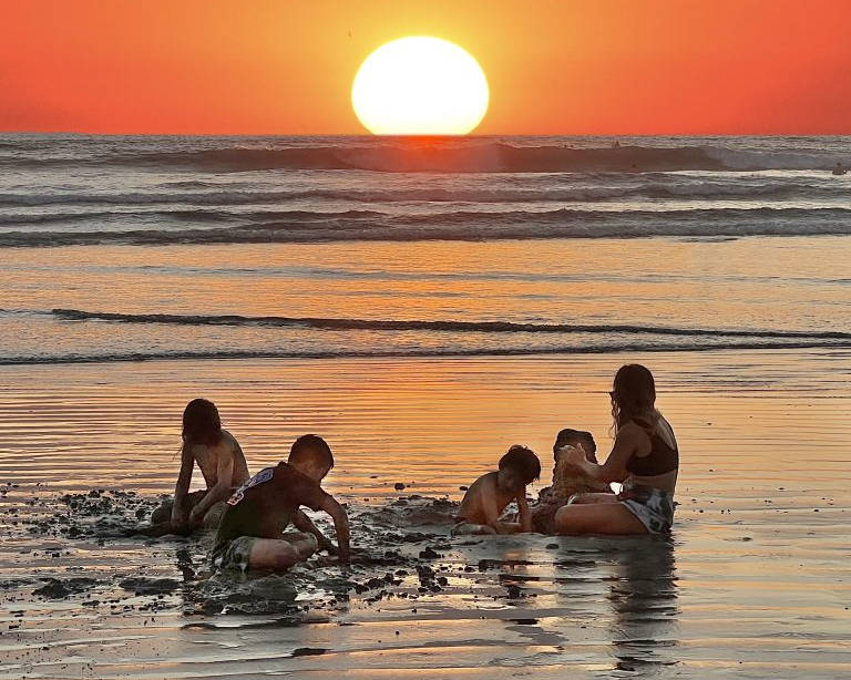 family-at-sunset